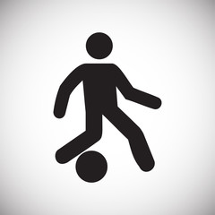 Fototapeta na wymiar Soccer player icon on white background for graphic and web design, Modern simple vector sign. Internet concept. Trendy symbol for website design web button or mobile app