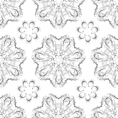 Floral seamless pattern for a wedding invitation design. Vector illustration.