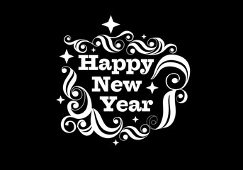 New Year holiday poster design.