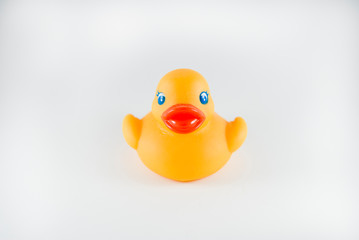 Yellow Rubber Duck on white background