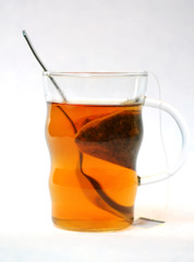 Glass cup of tea