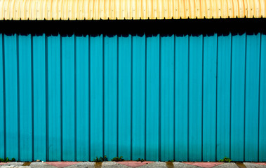blue metal sheet for industrial building and construction - background