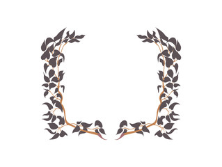 Obraz premium Floral pattern design in flat style. Vector illustration.