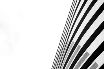 Architecture of modern building pattern black and white