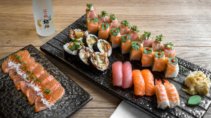 Ordering sushi for a night at home