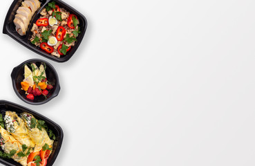 Menu for today, concept, top view, mockup, copy space