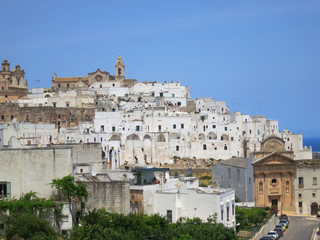Obraz premium view of the historical town Ostuni in Puglia Italy
