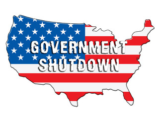 Government Shutdown Symbol Means America Closed By Senate Or President