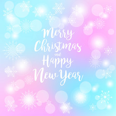 Vector Merry Christmas and New Year Greeting card