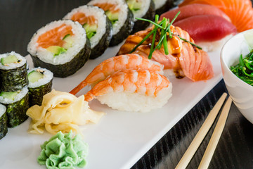 Ordering sushi for a night at home