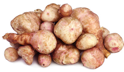 Jerusalem artichoke isolated on white background