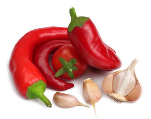 Pepper bitter on white background isolated