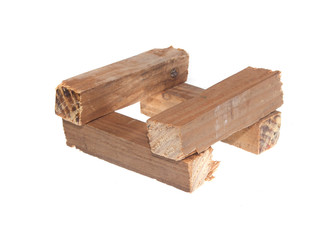 firewood isolated on white background