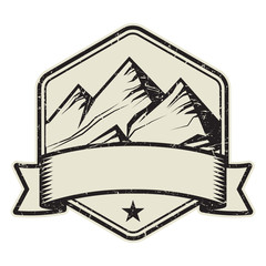 Mountain logo, stamp or symbol design