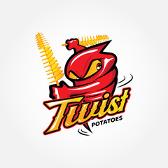 WebCartoon Character Twist Potatoes Logo Sign Symbol Icon