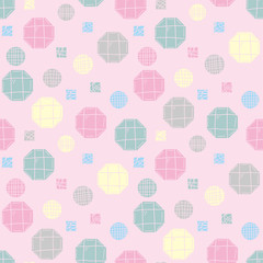 Cute geometric background. Seamless pattern.Vector. かわいい幾何学パターン
