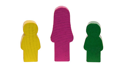 human figures made of wood