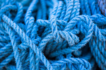 Blaue Seile auf Helgoland