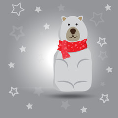 bear cute from vector design cartoon character