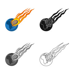 Vector illustration of natural and disaster symbol. Collection of natural and risk vector icon for stock. © Svitlana