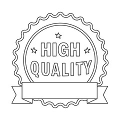 Vector illustration of emblem and badge symbol. Set of emblem and sticker stock vector illustration.