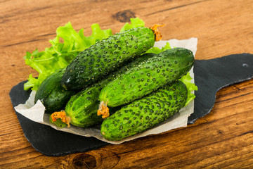 Green cucumbers