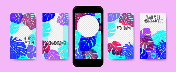 Stories Templates for Social Media Design. © ingara