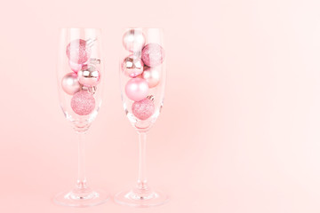 Two New Year glasses