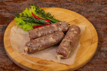 Pork sausages for grill