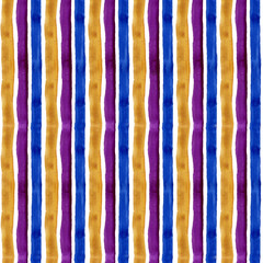 Abstract strip watercolor painted background. Seamless pattern.