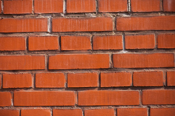 wall close-up, red old brick