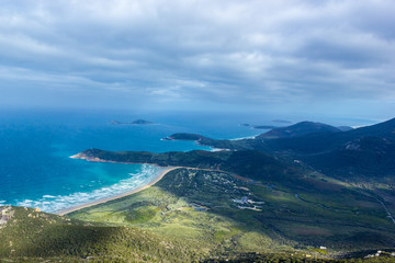 sun shining through the clouds at Mount Oberon Summit Walk, Wilsons Promontory National park