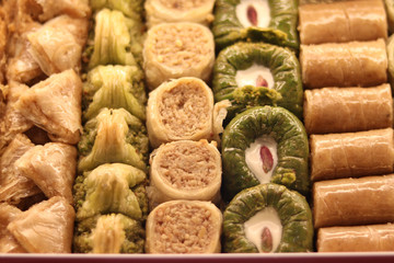 sweets closeup, Turkish delights