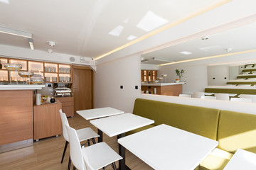 Interior of a hotel restaurant