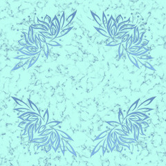 Fototapeta premium seamless floral marble background dsign pattern artwork with flowers