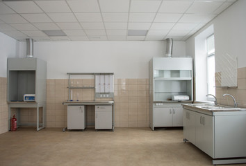 interior of biological laboratoratory in research center