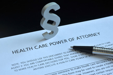 Health Care Power of Attorney, Paragraph, Gesundheit, USA, Vorsorgevollmacht, Patientenverfügung,...
