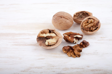 Walnut Kernels on White Table