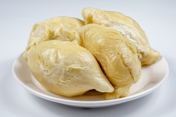 Fototapeta na wymiar Durian or the king a fruits on a plate