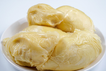 Durian or the king a fruits on a plate