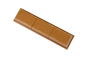Sweet chocolate candy bar isolated on white background