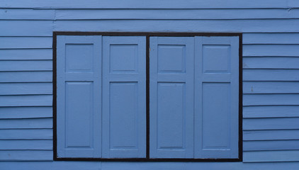 vintage blue colored on a wall