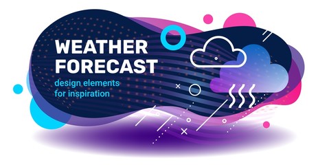 Vector business color abstract illustration with text and cloud © wowomnom