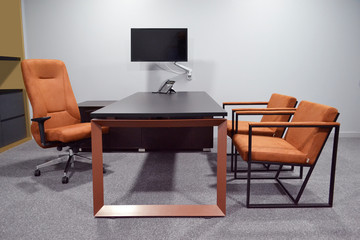 Office furniture in the interior 