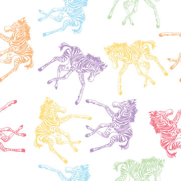 Zebra seamless pattern.