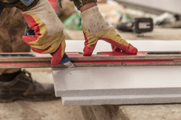 Thermal insulation of walls in the house foam