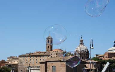 Dome of the cathedral with bubbles in Rome, Italy - 240479965