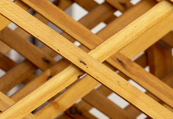 Wooden boards in a yurt as a background