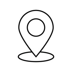 Pin icon vector. Location sign Isolated on white background. Navigation map, gps, direction, place, compass, contact, search concept. Flat style for graphic design, logo, Web, UI, mobile app,