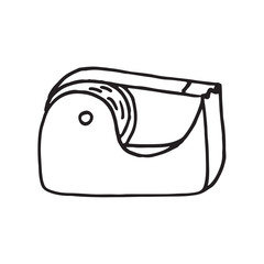 Hand drawn Doodle scotch tape icon